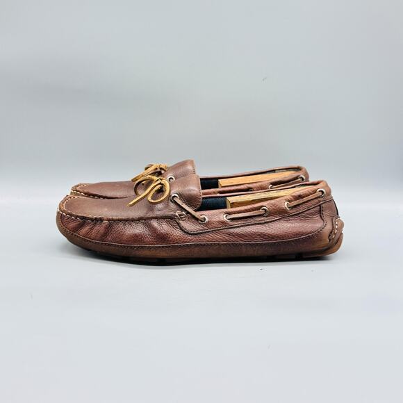 GH Bass & Co Shoes Mens 11.5 Brown Leather Amalfi Driving Moc Loafers Casual main image 4